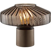 Brilliant - Stona lampa LYN 1xE27/20W/230V smeda/zadimljeno staklo