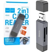 Čitalec pomnilniških kartic HOCO HB45, USB-A, USB-C 3.0