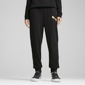 Womens Puma ESS METALLIC Sweatpants, Black, Size 3XL, Clothing