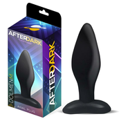 AfterDark Dolmen Butt Plug Silicone Black Size M 10.5 cmx3 cm