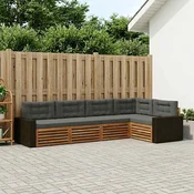 Set vanjskih sofa 5 pcs Prirodna i antracit 331 x 172,5 x 73 cm