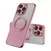 Maska Mag Case Electroplated za iPhone 13 Pro roze