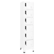 Vidaxl omara s ključavnico bela 38x40x180 cm jeklo