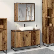 vidaXL Komplet pohištva za kopalnico 2 pcs Star les 90 x 33 x 60 cm