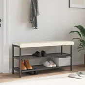 Vidaxl Blazina za klop korduroy Krem Globina 35 cm