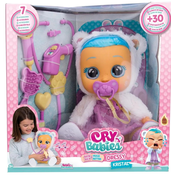 Lutka koja place suzama IMC Toys Cry Babies - Kristal, bolesna beba, ljubicasta i bijela