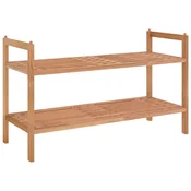Vidaxl Regal za čevlje 69x27x41 cm trdna orehovina