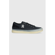 Tenisice Tommy Hilfiger TH HI VULC STREET LOW MIX za muškarce, boja: tamno plava, FM0FM04951