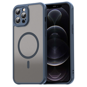 Hibridni ovitek HaloFrost II MagSafe za iPhone 12 Pro - navy blue