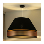 Duolla - luster na sajli COPPER SHINY 1xE27/15W/230V precnik 60 cm crna/bakarna