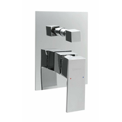 Skrita mešalna pipa za prho LATUS, 2 funkciji, kromasta - Kromasta - 72 - Medenina - Skrita - 2 funkciji - Kvadratna - Sapho - LATUS - 140x220x110 mm - Ročica - Tlačni preklopnik