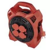 Emos Podaljševalni kabel na bobnu P08420 out. 20 m/4 sockets/rubber/230 V/1.5 mm2 with LED reflector