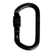 Vponka Singing Rock Oval Steel Screw Lock, črna