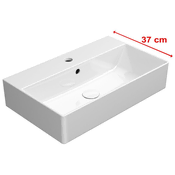 Gsi Eleganten keramični umivalnik KUBE X 60x37 cm z antibakterijsko glazuro ExtraGlaze