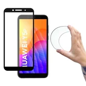 WOZINSKY Zaščitna folija iz kaljenega stekla z okvirjem za Huawei Y5p Full Cover Flexi Nano - črna