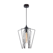 Jupiter 1641 - Lestenec na vrvici SAO 1xE27/60W/230V črna/krom