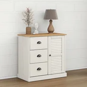 Vidaxl vidaXL VIGO Predalna omarica 78x40x75 cm bela masivna borovina