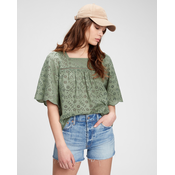 GAP Squareneck Eylet Srajca 485282 Zelena