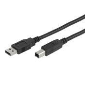 VIVANCO USB Verbindungskabel 3,0m črna VIVANCO 45223 CC U4 30 2.0 kompatibel, USB-A/USB-B