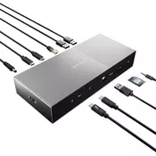 slomart Kensington SD5000T5 EQ Thunderbolt 5 priklopna postaja - trojni 8K/4K monitor, 140W, 3x TB5, Ethernet, USB-A, za Win/Mac (K35201EU)