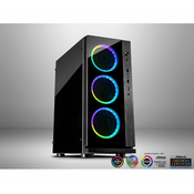 Kucište INTER-TECH W-III Midi/ATX/RGB/ITX/bez napajanja/crna