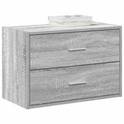 Ormaric s 2 ladice boja hrast 60x31x40 cm konstruirano drvo