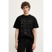 Tommy Jeans Majica Archive Logos DM0DM21584 Črna Relaxed Fit