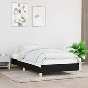 shumee vidaXL Posteljni okvir brez vzmetnice črne barve 90x190 cm blago