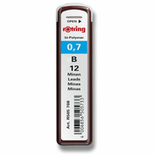 Rotring Rotacijske barve 12 kosov, različne širine in trdote 0,7 mm, B