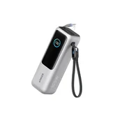 Power Bank za laptop, 25000mAh, 165W, USB-C kabl na izvlacenje, Srebrni