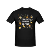Unisex majica Stavi kafu dolazim na pivo cs3207w, Crna
