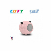 iDance zvučnik Bluetooth, gumirano kućište, ugrađeni punjač, rozi CUTY SHEEP