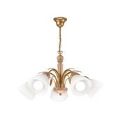 Luster na lancu TULIPAN 5xE27/60W/230V hrast