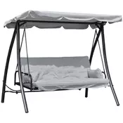 Homestar Vrtna gugalnica klop za 3 osebe 209x114x170 cm bela