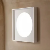 Luceplan Cassette LED stenska svetilka fazni rez 60x60cm - Dnevna soba/jedilnica - Dizajn - bela mat barva - Kovina