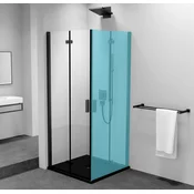 ZOOM BLACK Bi-fold Shower Door 900 mm, clear glass, left - Polysan - ZOOM BLACK - 24 - Kombinirana vrata - 900 - 2000 - 6 - 14