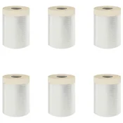 Vidaxl Prašni list z lepilnim trakom 6 szt. Transparentno 30 x 3300 cm