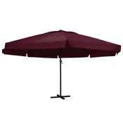 Vrtni suncobran s aluminijskim stupom 600 cm bordo
