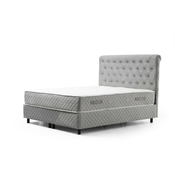 Svijetlo sivi boxspring krevet s prostorom za odlaganje 160x200 cm Sonata – Kalune Design