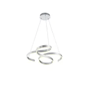 Trio Lighting LED viseča luč Francis, brušeni aluminij - Dnevna soba / jedilnica - Sodobni - Kovina