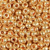 Kašaste perle (seed beads) 4 mm metalik zlatna svetlija