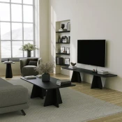 Hanah Home Mushroom TV polica, Crna