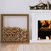 Vidaxl vidaXL Stojalo za drva medeno rjave barve 100x25x100 cm masiven bor