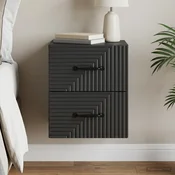 Stenski nočni omarici Črna 34,5 x 33 x 40 cm Inženirski les