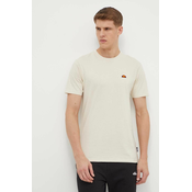 Bombažna kratka majica Ellesse Cassica T-Shirt moška, bež barva, SHR20276