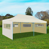 VIDAXL zložljivi paviljon (3x6m), bež