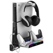 iPega P5S011 Stojan na Stěnu pro PS5/PS5 Slim/PS5 Pro s Dual Charger Dock pro PS5 Ovladač