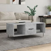 Stolic za kavu boja betona 102 x 50 x 40 cm konstruirano drvo