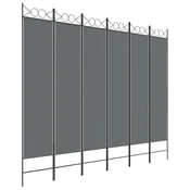 Vidaxl Paravan 6-delni antracit 240x200 cm blago
