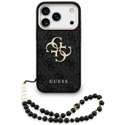 Ovitek Guess Hardcase 4G Classic Logo s paščkom za iPhone 17 Pro Max/18 Pro Max - black